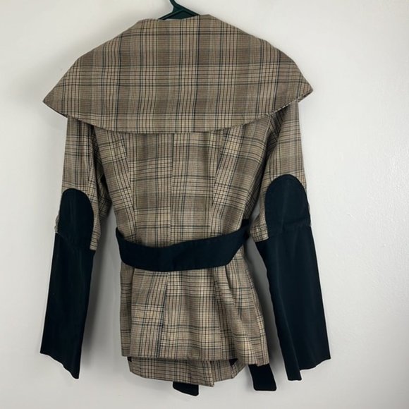 Rebecca King Plaid Belted Fall Jacket - Picture 2 of 10